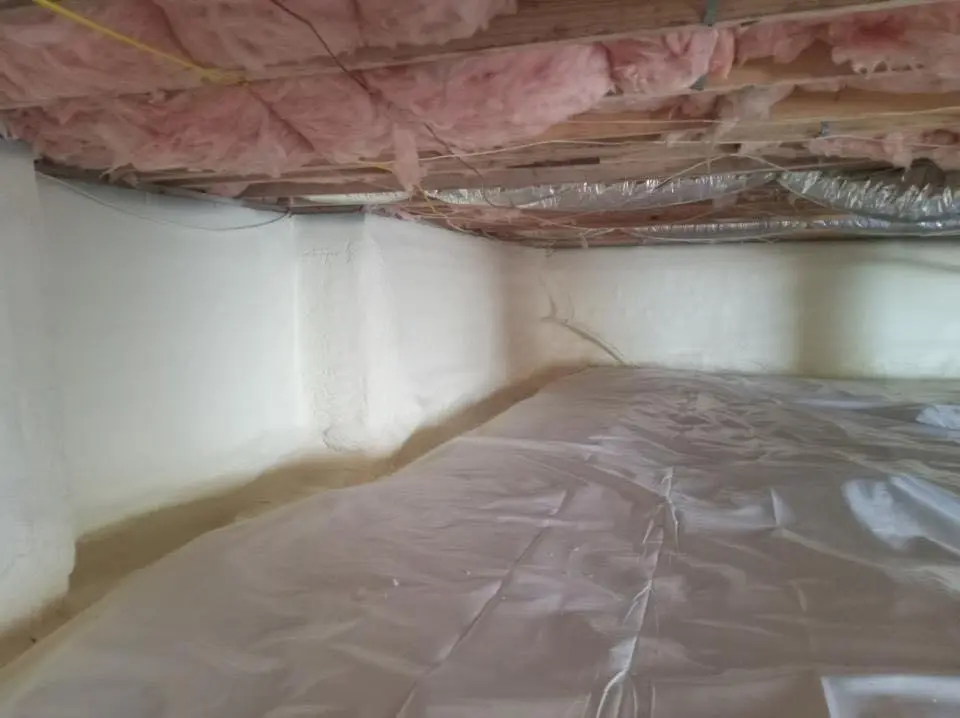 Crawl space encapsulation with closed-cell spray foam for Metal Roof Coating in University Park